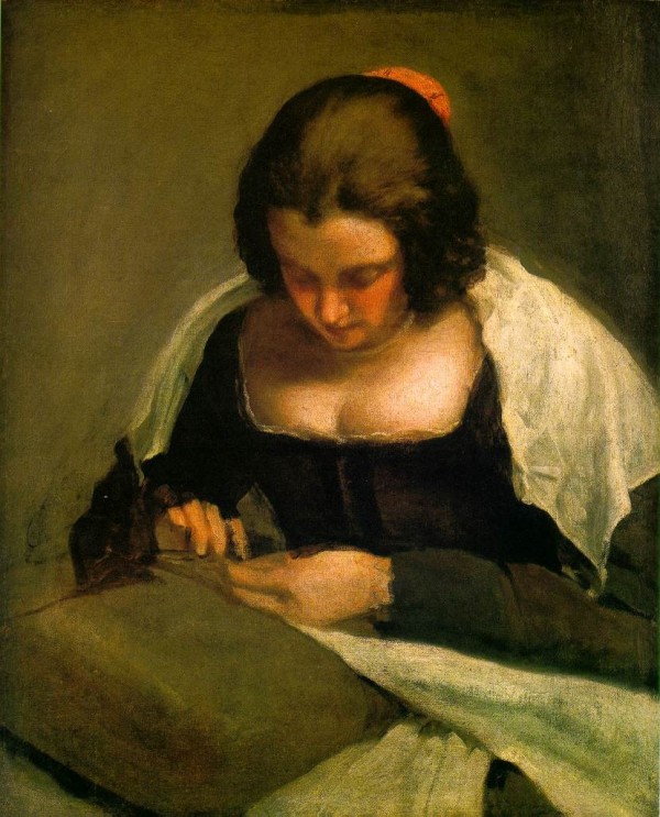 Needle woman by Bartolome Esteban Murillo
